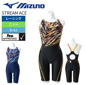 ミズノ 競泳水着 レディース FINAマークあり FINA承認 MIZUNO STREAM ACE ハーフスーツ（小さめバックホールのマスターズバック） N2MG2744 ストリームエース