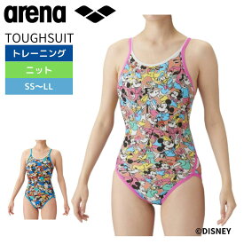 アリーナ ディズニー 練習水着 水泳 競泳水着 レディース トレーニング TOUGHSUIT DISNEY DIS-3052W arena タフスーツ 中学生~高校生~大人