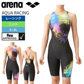 【2024年春夏モデル】 arena 競泳水着 レディース レーシング FANAマークあり AQUA RACING アクアレーシング ワンピーススパッツ アリーナ ARN-4062W 水神