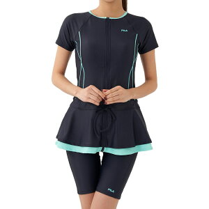 ★900円OFFクーポンあり★ フィットネス水着 レディース セパレート フィラ FILA 水泳 杢風プリントチュニック丈314603-GMT 体型カバー 大きいサイズ MLLL