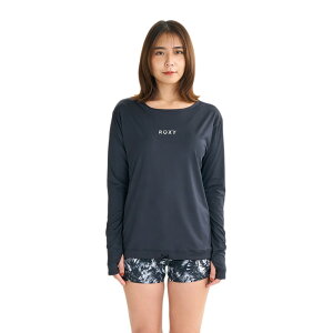 フィットネス水着 レディース セパレート 3点セット 長袖 上下セット 体型カバー ロキシー ROXY S-L おしゃれ ママ水着 パッド付 25FWRSW254504 LET IT BE