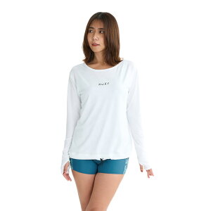 ★マラソン最大2000円OFFクーポンあり★ フィットネス水着 レディース セパレート 3点セット 長袖 上下セット 体型カバー ロキシー ROXY S-L おしゃれ ママ水着 パッド付 25FWRSW254504 LET IT BE