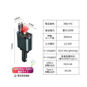 �y2026�V�����E120W�}���[�d�z4�䓯���ɏ[�d4in1 �V�K�[�\�P�b�g �J�[�`���[�W���[ ���� �[�d�� ������� ���[���� �� USB Type-C Lightning �}���[�d 4�|�[�g 4�䓯���ɏ[�d iPhone ������莮 12V�� 24V