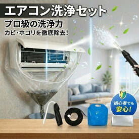 【当日出荷】 エアコン洗浄セット プロ級 掃除 クリーニング 道具 オールインワン 高圧洗浄機 コードレス 充電式 初心者 業者いらず カビ除去 ニオイ ホコリ 徹底除去 洗浄カバー シート クリーナー 洗浄ガン 節約 霧吹き セルフ 簡単 配管 排水ホース 給水袋