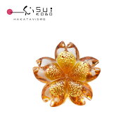 箸置き 花 うこんの桜 鬱金の桜 ギフト お祝い ガラス細工 還暦 誕生日 母の日 父の日 退職おしゃれでか…