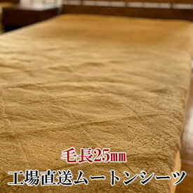 【サイズオーダー可能】【睡眠ハウスたかはらオリジナル】奈良県のムートン専門工場から直接仕入れ良質なオーストラリア原皮を使用したムートンシーツ【毛長25mm】ダブルサイズ（140×200cm）