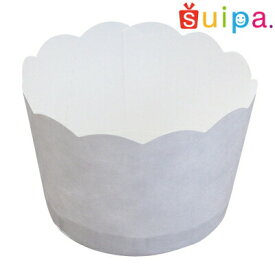 ■【カップケーキ　焼型】白無地ポテトカップ PC2－T（ミシン目入）　100個【マフィン カップ】