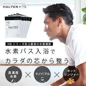 水素入浴剤 25g 5個 HALTEN × H& コラボ入浴剤 ジンジャー 炭酸 炭酸入浴剤 重炭酸 高濃度 水素 水素風呂 塩素除去 保湿 ナノバブル 国産 スポーツ アスリート プレゼント プチギフト 半身浴 疲労