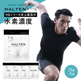水素入浴剤 25g 5個 HALTEN × H& コラボ入浴剤 ジンジャー 炭酸 炭酸入浴剤 重炭酸 高濃度 水素 水素風呂 塩素除去 保湿 ナノバブル 国産 スポーツ アスリート プレゼント プチギフト 半身浴 疲労 回復 睡眠