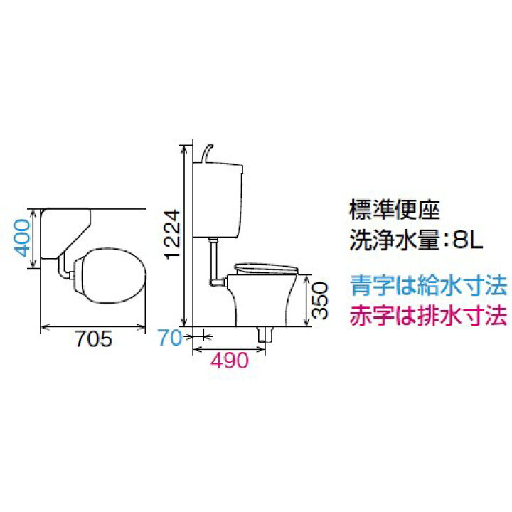 楽天市場】【メーカー直送便】 ずっと人気の隅付タンク式洋風便器 