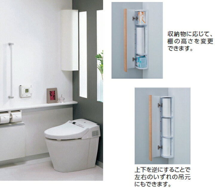 楽天市場】TOTO トイレコーナー収納キャビネット スリム（露出）タイプ 