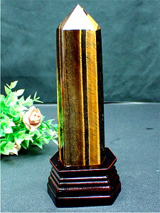 タイガーアイ六角柱 天然石 仕事運 【金運UP】180A2-94A31D