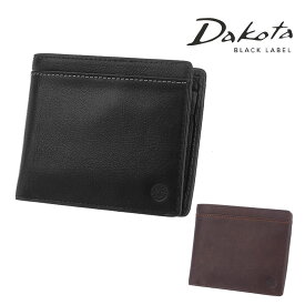 ＼最大P14倍／ ダコタブラックレーベル Dakota black label リバーIV 二つ折り財布 折財布 ウォレット 620711(620701) 牛革 本革 メンズ レディース ブラック ブラウン 小銭入れあり P10倍 送料無料 あす楽 ギフト プレゼント ラッピング無料 plup0424 父の日