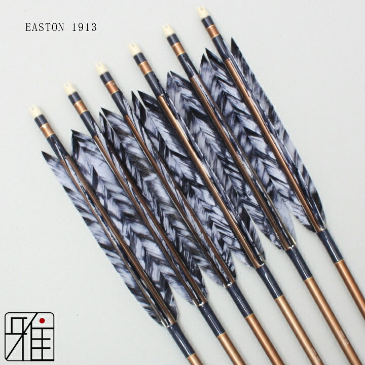 楽天市場】弓道 矢 ジュラルミン矢 6本組ターキー差斑染羽 1913 