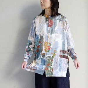 ASEEDONCLOUD �A�V�[�h���N���E�h�@Travel memories print Kafusho shirt #�}���`�@�y���������z