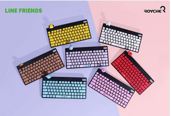 楽天市場】ユニバースター BT21 公式 ワイヤレス 日本語 キーボード 