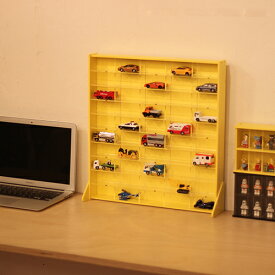 人気商品 DIY mini car collection caseアクリル ミニカー コレクションケース 50 白 黄色