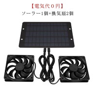 【送料無料】セット 屋外 換気ファン ソーラー換気扇 ソーラーウォール排気ファン ソーラーパネルファン…