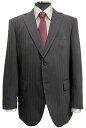 【難あり】BB4サイズ秋冬【スタンダード】ウール100％2つボタンツータックスーツ チャコールグレーストライプ 12610-4