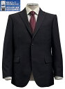 秋冬【クラシック】ウオッシャブル【アジャスター付】2つボタンワンタックスーツ黒ストライプ AB体/BB体 15520/15521