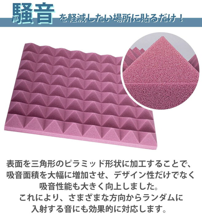 楽天市場】吸音材 ウレタンフォーム 接着剤付き 吸音パネル 壁 防音 