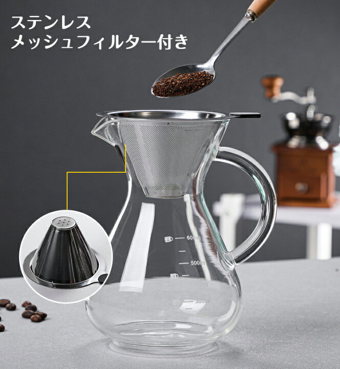 楽天市場】コーヒーフィルター コーヒードリッパー コーヒーカラフェ 