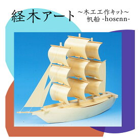 【8/15限定！ポイント5倍実施中！】工作キット 経木アートシリーズ 帆船 夏休み 宿題 工作 課題 自由研究 小学校 子供会 高学年 小学生 作品 提出