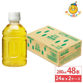 イズミック緑茶 ラベルレス 280ml 24本×2ケース (48本) ペットボトル 緑茶 お茶 イズミック 日本茶 飲料 ドリンク 小容量 飲み切りサイズ