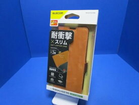 在庫処分 エレコム Galaxy A22 5G ソフトレザー 手帳型 ケース ブラウン 磁石付 耐衝撃 ステッチ PM-G217PLFYシリーズ
