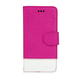 【在庫処分】 オウルテック iPhone6 iPhone6s（4.7インチ）手帳型 ケース ピンク ホワイト レザー調 スタンド機能 ICカードポケット付