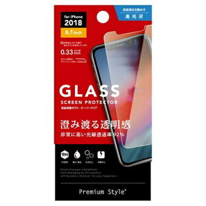 Premium Style iPhone11 iPhoneXr�i6.1�C���`�j�t���ی�K���X �X�[�p�[�N���A PG-18YGL01