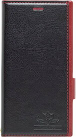Natural design Xperia XZ1 手帳型 ケース （5.2インチ）FLAMINGO BLACK/RED 黒 赤XZ1-FL04 ハンドストラップ