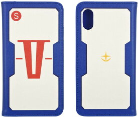 機動戦士ガンダム V作戦マニュアル iPhoneXR (6.1インチ) フリップ カバー ケース 手帳型 カードポケット付 PUレザー gd-82a ガンダムカラー