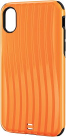【在庫処分】 エレコム iPhone X ケース カバー ハード ハイブリッド素材 TORONCO キャリングバック調 オレンジ PM-A17XHCCDR