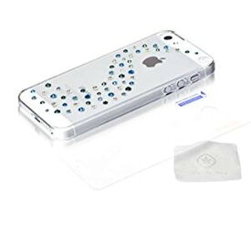 スマホケース カバー iPhoneSE(第一世代) 5 5s Bling My Thing スワロフスキー ブルーミックス クリアー ブルー ジャケット ラインストーン スクリーンプロテクター（1枚）クロス（1枚） 【SWAROVSKI ELEMENTS 使用】 Milky Way Blue Mix BMT22-00-02-11