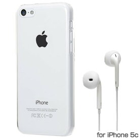 スマホケース カバー iPhone5c Bluevision クリアー ジャケット ポリカーボネート Apple EarPodsイヤホン専用シリコンカバー スクリーン保護フィルム 超極細繊維マイクロファイバークリーニングクロス Friend-S Glass BV-FDS-IP5C-GC