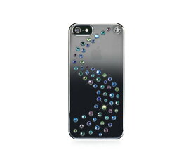 スマホケース カバー iPhoneSE(第一世代) 5 5s Bling My Thing スワロフスキー ブラック クリアー 黒 ラインストーン 星柄 SWAROVSKI ELEMENTS 使用 Metallic Mirror Milky Way Peacock Mix メタリックミラー ピーコックミックス BMT22-03-02-72