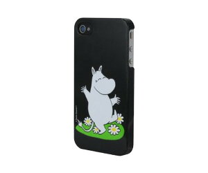 スマホケース カバー iPhone4 4s Moomin ブラック 黒 ジャケット ムーミン