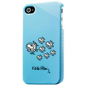 スマホケース カバー iPhone4 4s Case Scenario ブルー 青 水色 ジャケット ABS ハード KEITH HARING Blue Angels