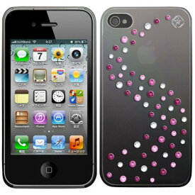 スマホケース カバー iPhone4 4s Bling My Thing スワロフスキー クリアー ピンク ジャケット ラインストーン スクリーンプロテクター（1枚） マイクロファイバークロス（1枚） Metallic Mirror Milky Way Pink Mix