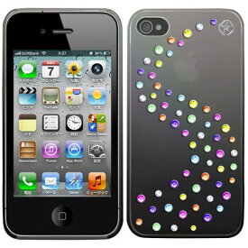 スマホケース カバー iPhone4 4s Bling My Thing スワロフスキー メタリックミラーケース ジャケット ラインストーン キャンディー スクリーンプロテクター（1枚） マイクロファイバークロス（1枚） Metallic Mirror Milky Way Cotton Candy