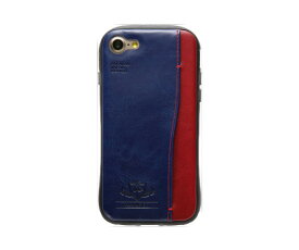 【在庫処分】Natural design iPhoneSE第2世代 iPhone8 iPhone7（4.7インチ）ケース 衝撃吸収背面ケース FLAMINGO Blue ブルー カードホルダー