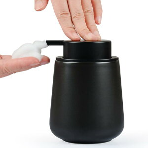 Umlaca ソープディスペンサー 泡 陶器 詰め替え 広口 小型 手動 押しタイプ