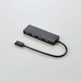 エレコム USB2.0HUB Type-C Aメス4ポート バスパワー 15cmケーブル ブラック U2HC-A429BBK