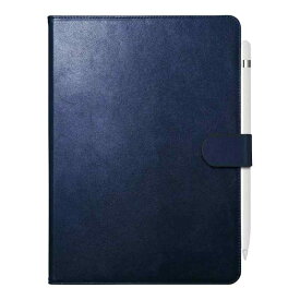 BUFFALO iPad 10.2用 2アングルレザーケース ブルー BSIPD19102CL2BL