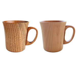 J-kitchens アウトドア ペアー マイ マグカップ 漆  ナチュラル 木製 Φ8.8 x 10cm