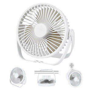 卓上扇風機 静音 USB扇風機 キャンプ扇風機 360度角度調整 3段階風量 パワフル送風 USB給電と充電式 TYPE-C デスクファン 吊り上げ ファン 熱中症対策 オフィス/家/学校/車/キッチン/アウトドア