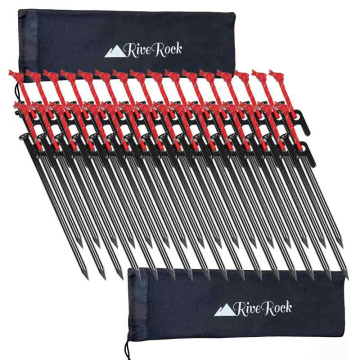 人気商品】バック テント 収納 タープ ペグ スチールペグ 30cm 反射ロープ RiveRock(リバロック) 期間限定ポイントUP】RiveRock  (リバロック) 30cm ペグ 収納 バック テント タープ スチールペグ 反射ロープ ( RiveRock(リバロック) ペグ 強靭 スチールペグ  (20cm 25cm ...