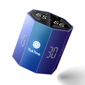 【TickTime MAX・集中力を最大限に引き出そう】グラデーション 正八角柱 ポモドーロタイマー DIY Time キッチンタイマー キューブタイマー 3段音量調整/静音モード/振動モード Type-C充電 自動