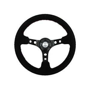 fortune(フォーチューン) D1 SPEC DEEP70 バックスキン ディープコーンステアリング 35パイ レッドステッチ DSC-70350BSRE